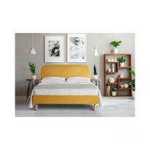 Evergreenweb Letto Matrimoniale 160x190 cm Moderno Giroletto di Design Moderno Struttura in legno, tessuto Sfoderabile idrorepellente, Rete inclusa,