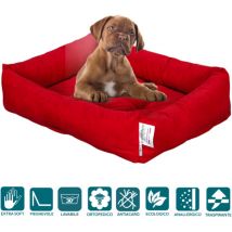 Evergreenweb - Letto per Cani 65x85 cm taglia Media, Imbottitura in Schiuma Waterfoam Morbido Lavabile in Lavatrice, Cuccia da Interno con Cuscino
