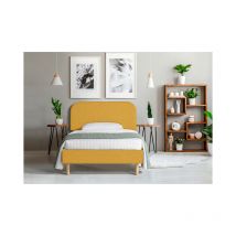 Evergreenweb Letto piazza e mezza 120x190 cm Moderno Giroletto di Design Moderno Struttura in legno, tessuto Sfoderabile idrorepellente, rete