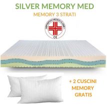 Evergreenweb - Materasso Matrimoniale 180x200 in memory foam Alto 20cm Ortopedico con dispositivo medico, Lastra Waterfoam air 7 Zone Lato Estivo