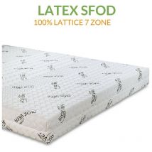 Evergreenweb - Materasso Singolo 80x200 Alto 18 cm in lattice con Rivestimento Oli aloe vera Sfoderabile 7 Zone Differenziate rigidit... Media