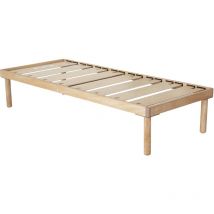 Evergreenweb - Rete in Legno Piazza e Mezzo a doghe 120x190 cm Smontabile in Kit 8 doghe in faggio Naturale Ortopedica - Base Letto o Materasso