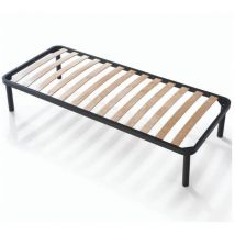 Evergreenweb - Rete Letto Matrimoniale 165x195 h 35cm a Doghe in Legno ortopedica + 4 Piedi Smontabili, Struttura in Ferro rinforzata Base da Incasso