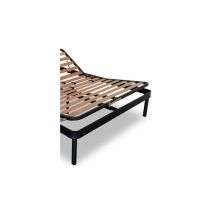 Evergreenweb - Rete Singola 90x190 Manuale Alza Testa e Piedi a Doghe in Legno per taglie forti xxl Rinforzata con Doppia Struttura in Ferro + 4
