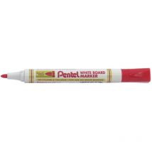 Pentel Everyday DryWipe Marker Bullet Tip 4.2mm Line Width 2.1mm Red (Pack of 12