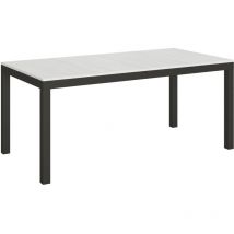 Ausziehbarer Tisch 90x180/440 cm Everyday Evolution Gestell in Esche weiß und anthrazit