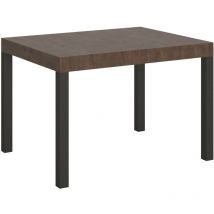 Ausziehbarer Tisch 80x120/204 cm Everyday Walnuss-Anthrazit-Gestell