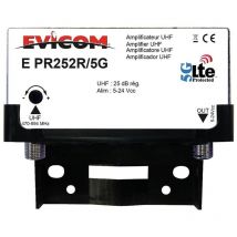 préamplificateur uhf lte-5g - 1 entrée - 25 db - réglable - evicom epr252r5g