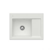 Evier 1 bac villeroy et boch Subway 45 Compact 65 x 51 cm egouttoir a droite Steam CeramicPlus