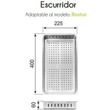 Gresinex - Evier 22,5 x 40 - Acier inoxydable