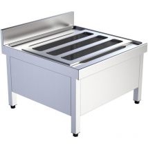 Nofer - Evier à bascule avec cadre et grille mobile