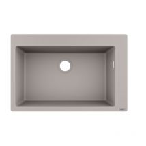 Evier à encastrer 1 bac HANSGROHE S51 660 avec vidage auto gris béton