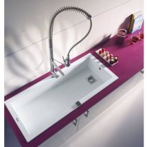 CAREA - Évier à encastrer DRAKKAR 1 grand bac Blanc