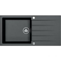 Stradour - Evier a encastrer - Granit - Noir - 1 grand bac - 100 x 50 cm - cadit