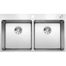 Andano 400 - Évier 865x500 mm avec commande excentrique PushControl, inox 525249 - Blanco