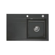 Aquatop - vier de cuisine Céramique stema nigra - égouttoir à gauche - l 800 x l 510 x p 200 mm