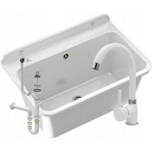 Granitan - vier Blanc Utilitaire avec Robinet Inclus