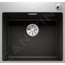 Blanco - Subline 500 - Évier en silgranit, 543x510 mm, avec commande de vidage, noir 525999