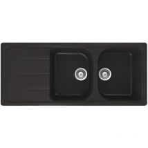 JS - Evier Cristalite schock berlin EV2621 2 Bacs Nera 118 métallisé