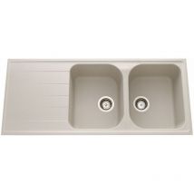 JS - Evier Cristalite schock viola EV2521 2Bacs Nero 139 granite