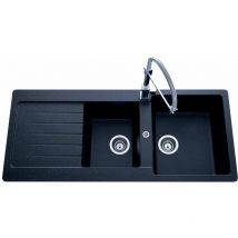 Schock - Evier Cristalite typos EV5121 2 bacs Nera 118 métallisé