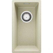 Primagran - Evier Cuisine 26 x 47 cm Evier en Granit 1 bac + Siphon Classique, Lavabo Cuisine de Beige