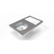 Moderna - Lavello iseo a vasca singola 90x60 con foro per domino (non fornito), reversibile