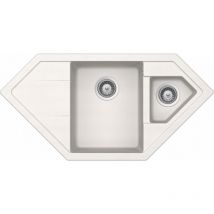 Js Schock - vier de cuisine d'Angle Cristadur Signus - 1002 x 500 x 205 mm - sous-meuble 80 cm - Coloris Polaris - Schock