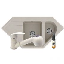 Granitan - vier d'angle en granit + mitigeur 6 couleurs