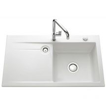 Aquatop - vier de cuisine blanc brillant stema égouttoir à droite - l 900 x l 510 x p 200 mm - sous-meuble 60 cm