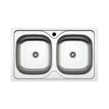 Samet - Vier De Cuisine Encastrable Mp862v Acier 86x50 Cm Deux Bacs