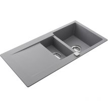 Js Schock - vier de cuisine Cristalite epure avec vide sauce - l 1000 x l 500 x p 181 mm - sous-meuble 60 cm - Croma