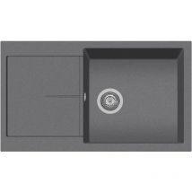 Evier de cuisine granit a 1 bac PLADOS NF8610Â - Titane