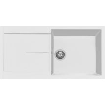 Evier De Cuisine Granit A 1 Bac Plados Nf9910â - Blanc Latte