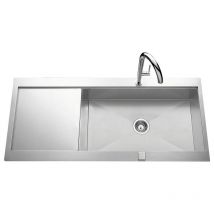 Js Schock - vier de cuisine Inox lisse roma plus - l 1160 x l 520 x p 190 mm - sous-meuble de 80 cm