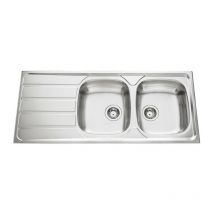 Évier De Cuisine Inox Lisse Montebello - L 1160 X L 500 X P 160 Mm - Sous-meuble 60 Cm - Aquatop