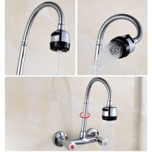 Vier de cuisine moderne dans un robinet mural Robinet de mélange rotatif à 360 ° de la soupape de mélange for bassin de lavage de piscine qui s'étire