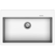 Samet - Evier de cuisine monocuve blanc 78x51 cm - Waltz