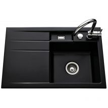 Aquatop - vier de cuisine nigra bela égouttoir à droite - l 780 x l 510 x p 200 mm - sous-meuble 45 cm