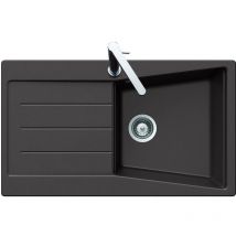 Schock - vier de cuisine Cristalite Opus - 860 x 500 x 195 mm - sous-meuble 45 cm - Coloris Nero