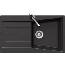 Schock - Vier De Cuisine Cristalite Opus - 860 X 500 X 195 Mm - Sous-meuble 45 Cm - Coloris Nero