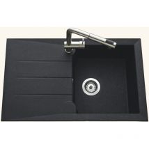 Kümbad - vier résine noir moucheté tunia 1 bac 1 égouttoir