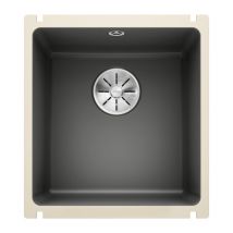 Blanco - vier en céramique Subline 375-U - Sous-meuble de 45 cm - 414 x 456 x 185 mm - Basalte - Vidage manuel