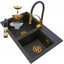 Granitan - vier en granit golden hector siphon robinet gold