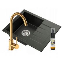 Granitan - vier en granit + mitigeur de cuisine or