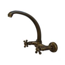 Fonderia Bongiovanni - vier en laiton bruni avec joint supérieur, mélangeur de jardin domestique code 402