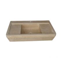 Comptoir Des Pierres - Evier en pierre Beaune - 100 x 60 x 15 - Charmot Clair Adouci