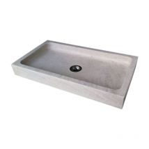 Comptoir Des Pierres - Evier en pierre Saint-Remy 1 bac - 170 x 55 x 15 - Charmot Clair Adouci