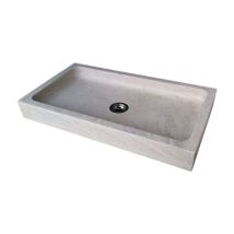 Comptoir Des Pierres - Evier en pierre Saint-Remy 1 bac - 190 x 55 x 10 - Bleu de Lignières Adouci