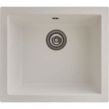 Stradour - Evier En Résine - Blanc Uni - A Encastrer Ou Sous Plan 1 Cuve 500x440